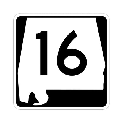 Alabama 16 (Alabama) (Road Sign) STICKER Vinyl Kiss-Cut Decal 4 Inch White - The Sticker Space