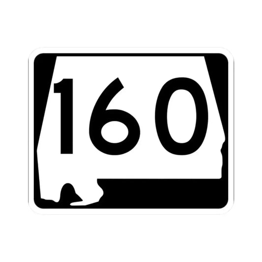 Alabama 160 (Alabama) (Road Sign) STICKER Vinyl Kiss-Cut Decal 2 Inch White - The Sticker Space