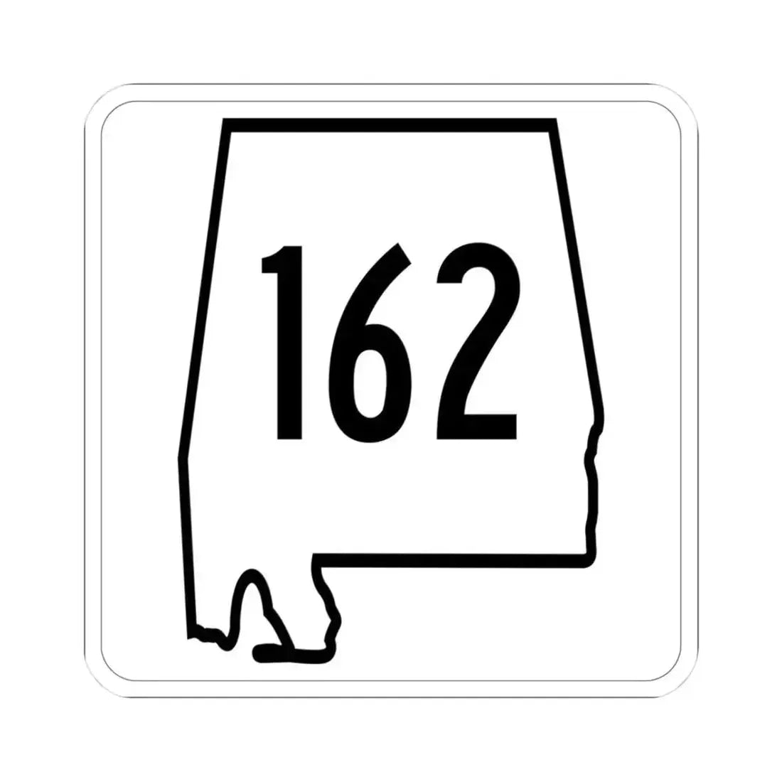 Alabama 162 1960 (Alabama) (Road Sign) STICKER Vinyl Kiss-Cut Decal 3 Inch White - The Sticker Space