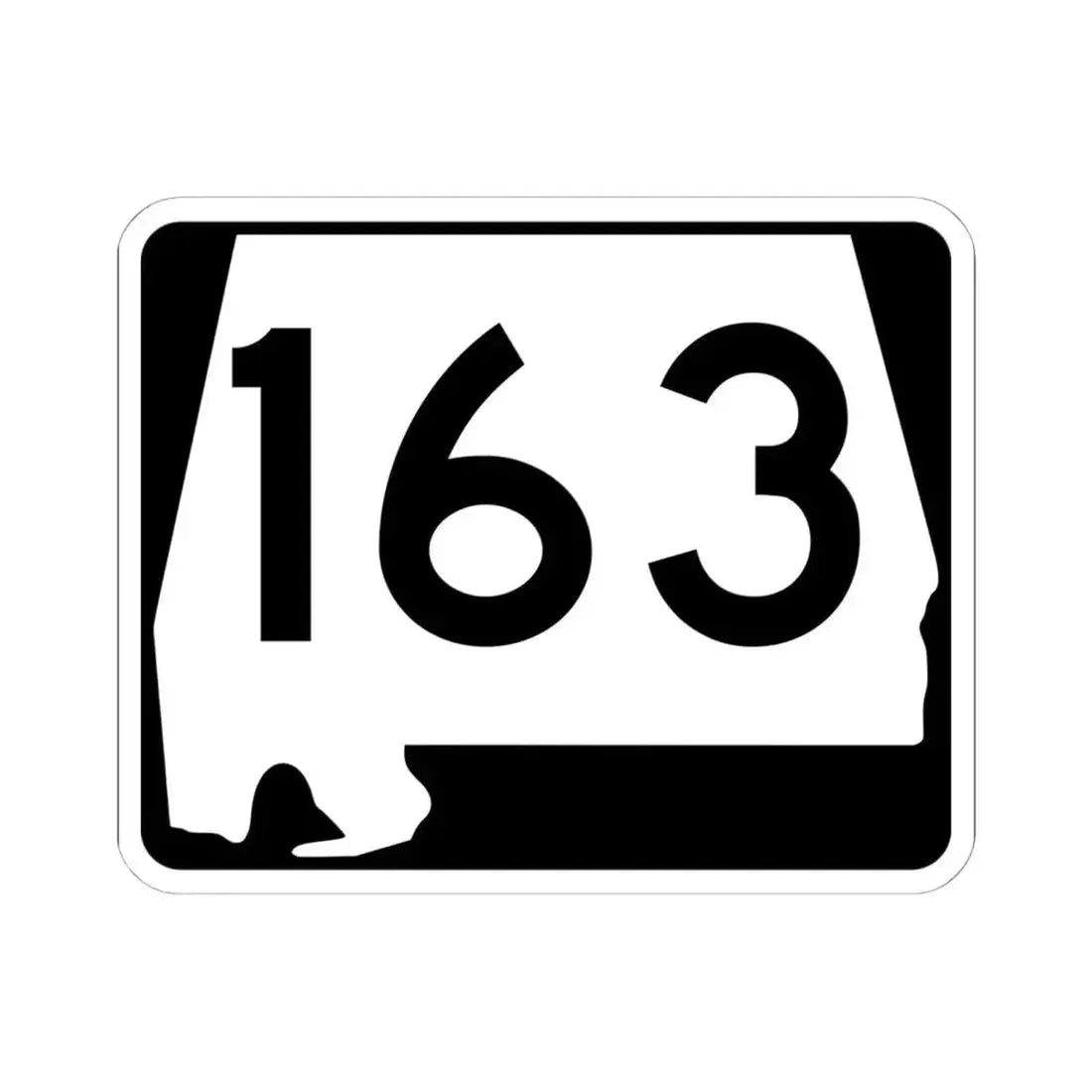 Alabama 163 (Alabama) (Road Sign) STICKER Vinyl Kiss-Cut Decal 6 Inch White - The Sticker Space