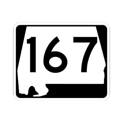 Alabama 167 (Alabama) (Road Sign) STICKER Vinyl Kiss-Cut Decal 4 Inch White - The Sticker Space
