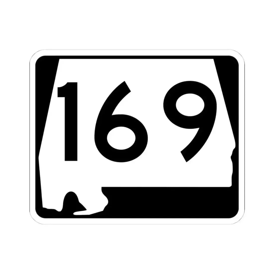 Alabama 169 (Alabama) (Road Sign) STICKER Vinyl Kiss-Cut Decal 4 Inch White - The Sticker Space