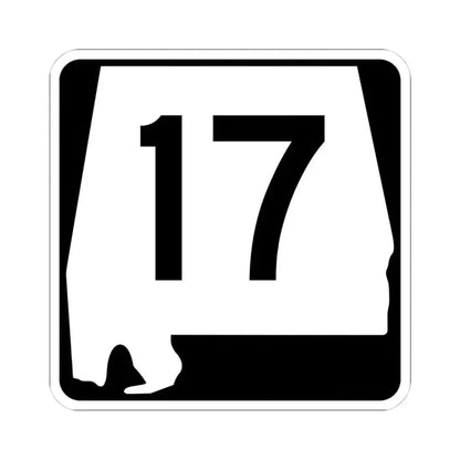 Alabama 17 (Alabama) (Road Sign) STICKER Vinyl Kiss-Cut Decal 4 Inch White - The Sticker Space