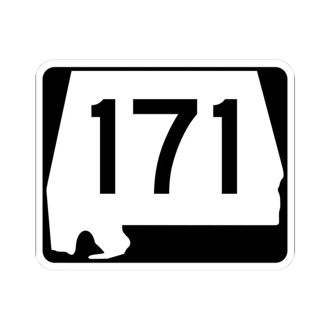 Alabama 171 (Alabama) (Road Sign) STICKER Vinyl Kiss-Cut Decal 3 Inch White - The Sticker Space