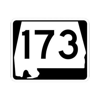 Alabama 173 (Alabama) (Road Sign) STICKER Vinyl Kiss-Cut Decal 3 Inch White - The Sticker Space