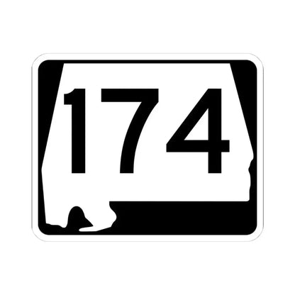 Alabama 174 (Alabama) (Road Sign) STICKER Vinyl Kiss-Cut Decal 4 Inch White - The Sticker Space