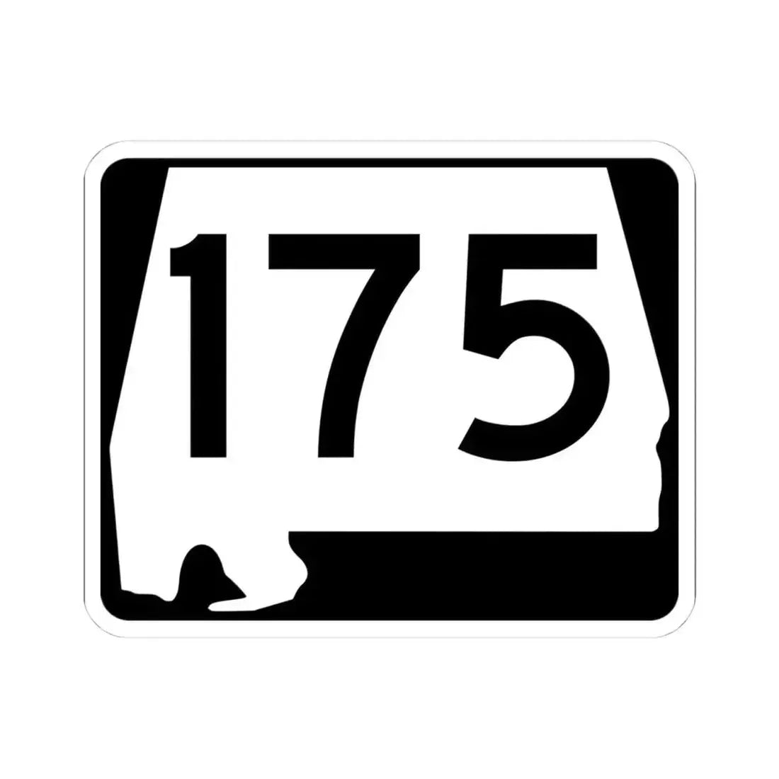 Alabama 175 (Alabama) (Road Sign) STICKER Vinyl Kiss-Cut Decal 4 Inch White - The Sticker Space