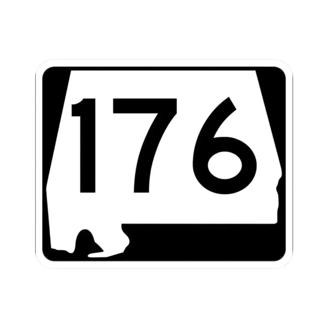 Alabama 176 (Alabama) (Road Sign) STICKER Vinyl Kiss-Cut Decal 2 Inch White - The Sticker Space