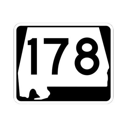Alabama 178 (Alabama) (Road Sign) STICKER Vinyl Kiss-Cut Decal 6 Inch White - The Sticker Space