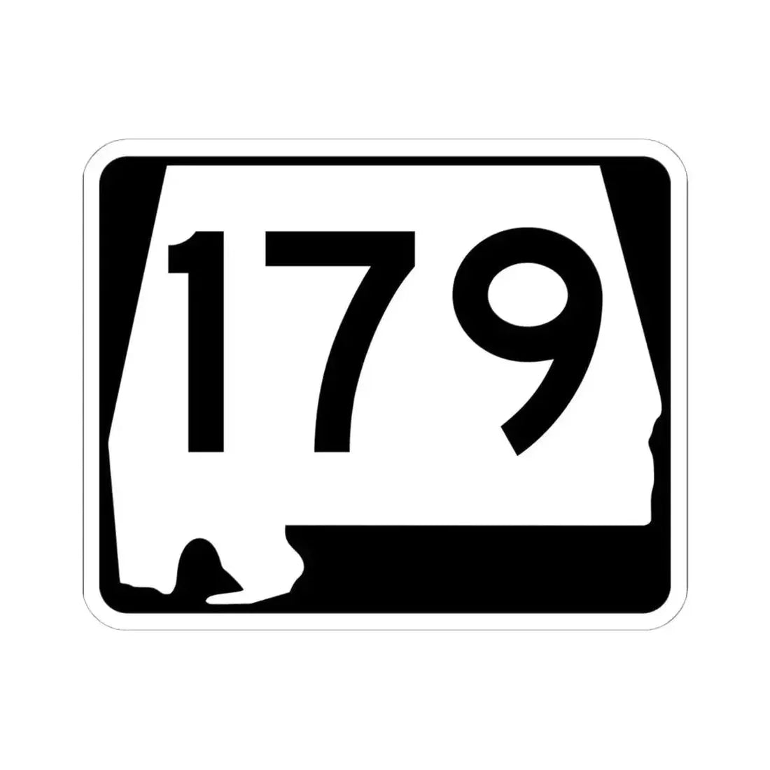 Alabama 179 (Alabama) (Road Sign) STICKER Vinyl Kiss-Cut Decal 6 Inch White - The Sticker Space