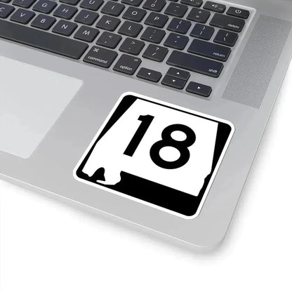 Alabama 18 (Alabama) (Road Sign) STICKER Vinyl Kiss-Cut Decal - The Sticker Space