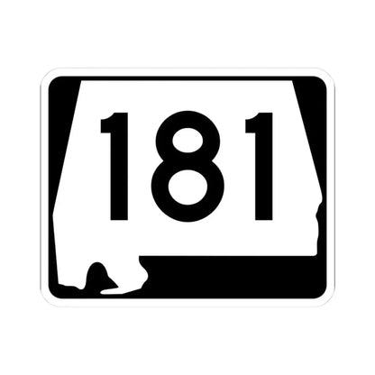 Alabama 181 (Alabama) (Road Sign) STICKER Vinyl Kiss-Cut Decal 3 Inch White - The Sticker Space