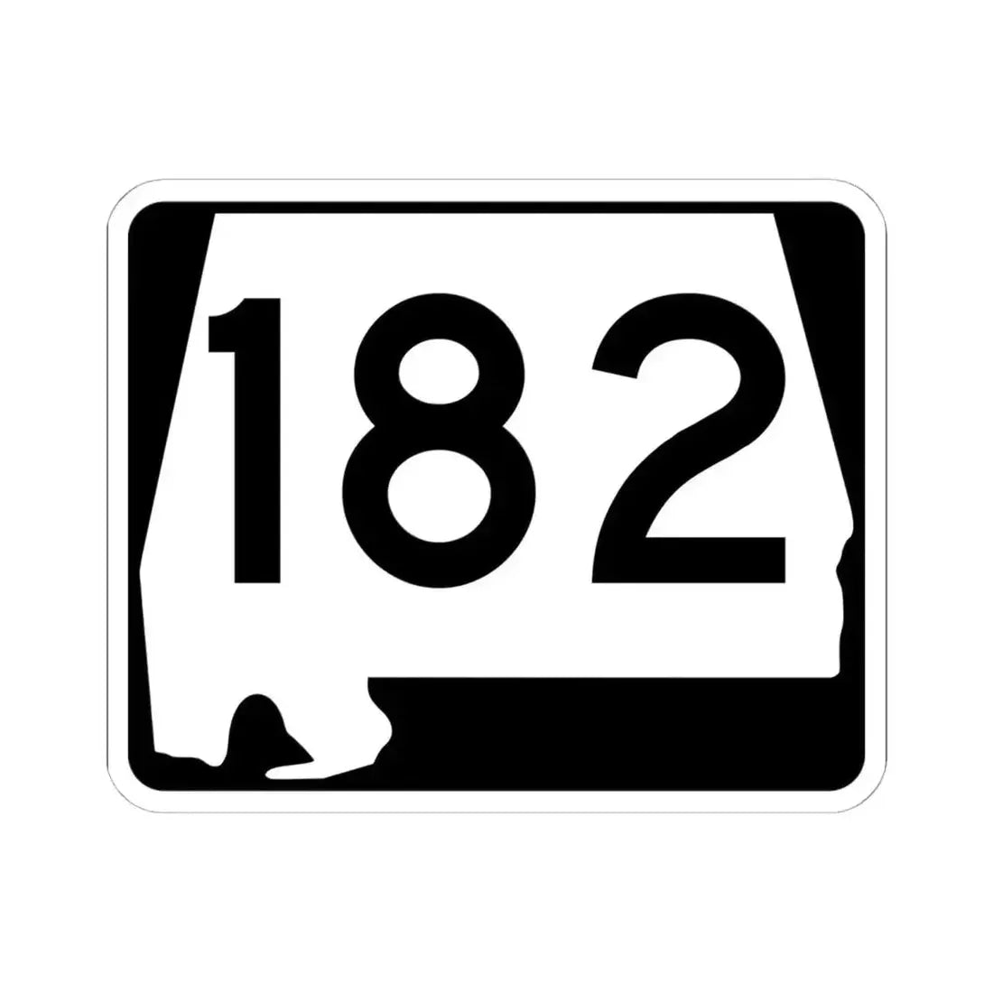 Alabama 182 (Alabama) (Road Sign) STICKER Vinyl Kiss-Cut Decal 6 Inch White - The Sticker Space