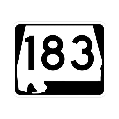 Alabama 183 (Alabama) (Road Sign) STICKER Vinyl Kiss-Cut Decal 3 Inch White - The Sticker Space
