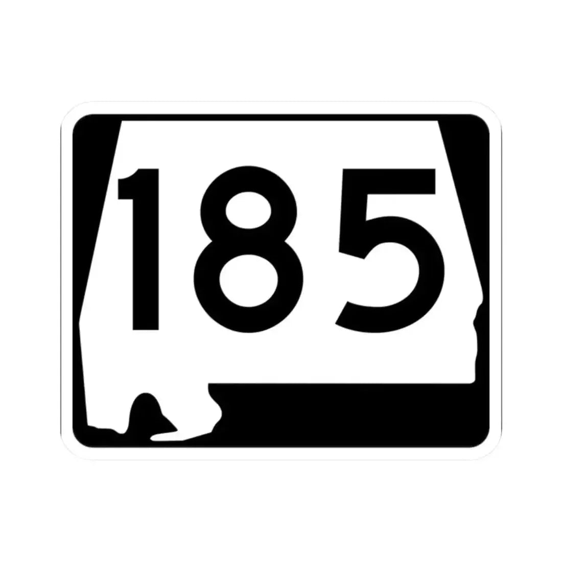 Alabama 185 (Alabama) (Road Sign) STICKER Vinyl Kiss-Cut Decal 2 Inch White - The Sticker Space