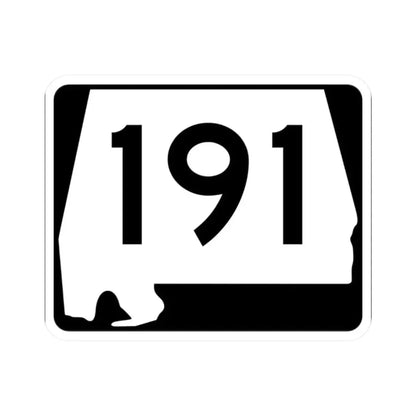Alabama 191 (Alabama) (Road Sign) STICKER Vinyl Kiss-Cut Decal 2 Inch White - The Sticker Space
