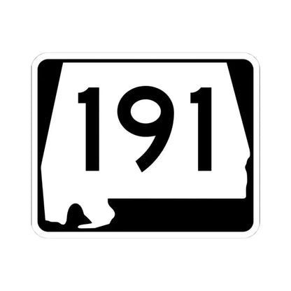 Alabama 191 (Alabama) (Road Sign) STICKER Vinyl Kiss-Cut Decal 4 Inch White - The Sticker Space