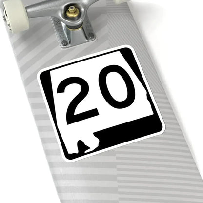 Alabama 20 (Alabama) (Road Sign) STICKER Vinyl Kiss-Cut Decal - The Sticker Space