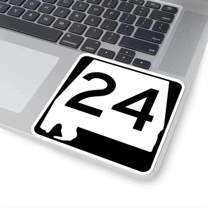 Alabama 24 (Alabama) (Road Sign) STICKER Vinyl Kiss-Cut Decal - The Sticker Space