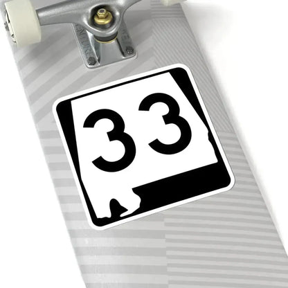 Alabama 33 (Alabama) (Road Sign) STICKER Vinyl Kiss-Cut Decal - The Sticker Space