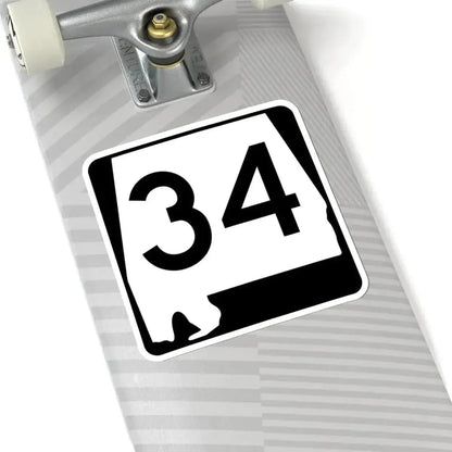 Alabama 34 (Alabama) (Road Sign) STICKER Vinyl Kiss-Cut Decal - The Sticker Space