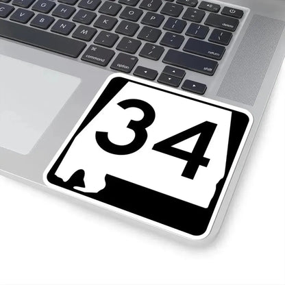 Alabama 34 (Alabama) (Road Sign) STICKER Vinyl Kiss-Cut Decal - The Sticker Space