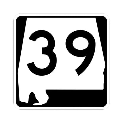 Alabama 39 (Alabama) (Road Sign) STICKER Vinyl Kiss-Cut Decal 2 Inch White - The Sticker Space