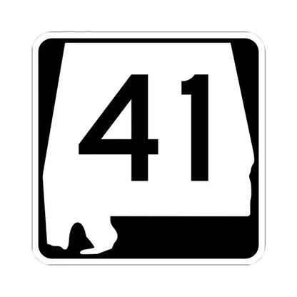 Alabama 41 (Alabama) (Road Sign) STICKER Vinyl Kiss-Cut Decal 3 Inch White - The Sticker Space