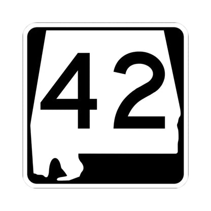 Alabama 42 (Alabama) (Road Sign) STICKER Vinyl Kiss-Cut Decal 3 Inch White - The Sticker Space