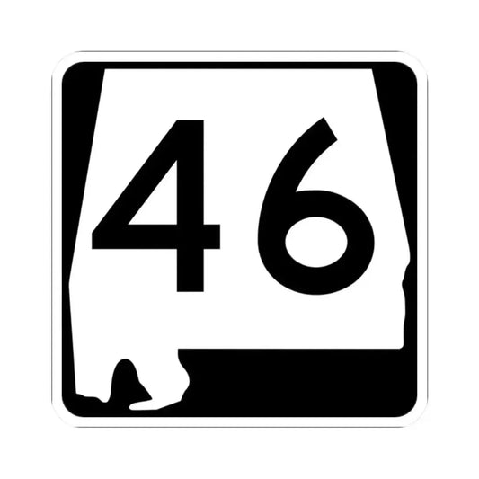 Alabama 46 (Alabama) (Road Sign) STICKER Vinyl Kiss-Cut Decal 2 Inch White - The Sticker Space