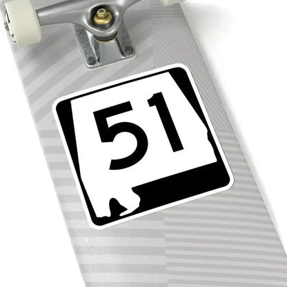 Alabama 51 (Alabama) (Road Sign) STICKER Vinyl Kiss-Cut Decal - The Sticker Space