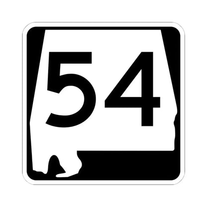 Alabama 54 (Alabama) (Road Sign) STICKER Vinyl Kiss-Cut Decal 6 Inch White - The Sticker Space