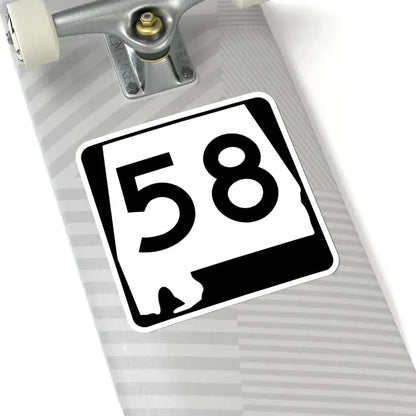 Alabama 58 (Alabama) (Road Sign) STICKER Vinyl Kiss-Cut Decal - The Sticker Space