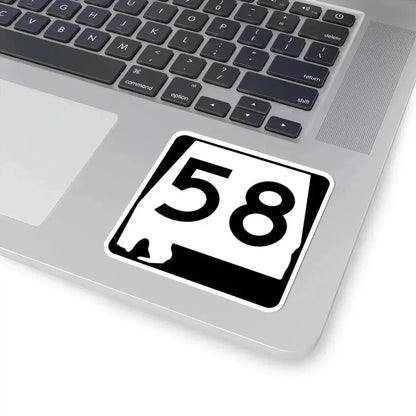 Alabama 58 (Alabama) (Road Sign) STICKER Vinyl Kiss-Cut Decal - The Sticker Space
