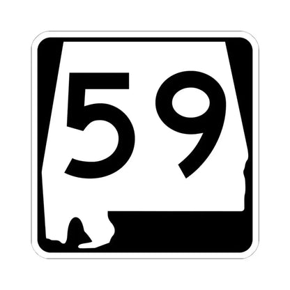 Alabama 59 (Alabama) (Road Sign) STICKER Vinyl Kiss-Cut Decal 6 Inch White - The Sticker Space