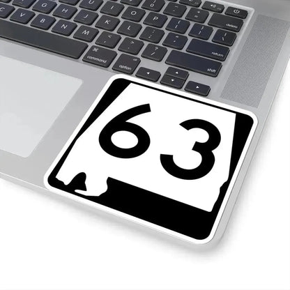 Alabama 63 (Alabama) (Road Sign) STICKER Vinyl Kiss-Cut Decal - The Sticker Space
