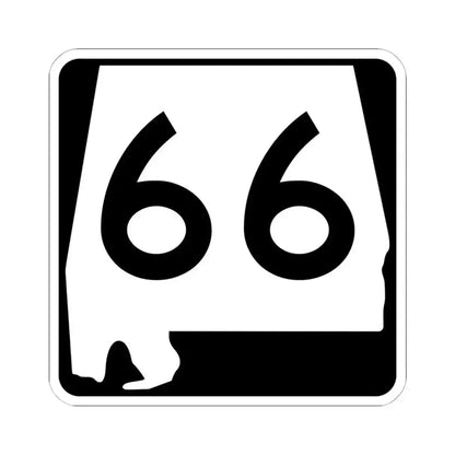 Alabama 66 (Alabama) (Road Sign) STICKER Vinyl Kiss-Cut Decal 6 Inch White - The Sticker Space