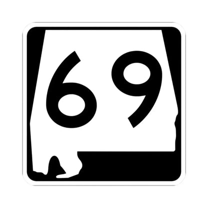 Alabama 69 (Alabama) (Road Sign) STICKER Vinyl Kiss-Cut Decal 2 Inch White - The Sticker Space