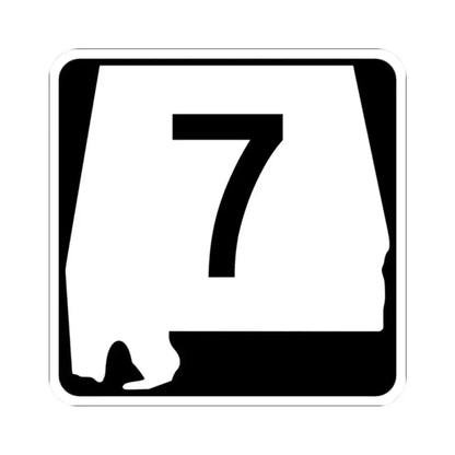 Alabama 7 (Alabama) (Road Sign) STICKER Vinyl Kiss-Cut Decal 2 Inch White - The Sticker Space