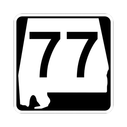 Alabama 77 (Alabama) (Road Sign) STICKER Vinyl Kiss-Cut Decal 3 Inch White - The Sticker Space