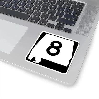 Alabama 8 (Alabama) (Road Sign) STICKER Vinyl Kiss-Cut Decal - The Sticker Space