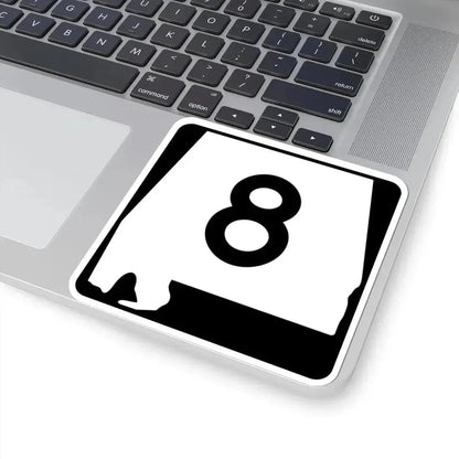 Alabama 8 (Alabama) (Road Sign) STICKER Vinyl Kiss-Cut Decal - The Sticker Space