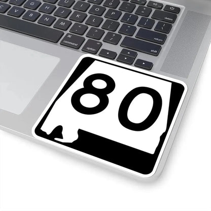 Alabama 80 (Alabama) (Road Sign) STICKER Vinyl Kiss-Cut Decal - The Sticker Space