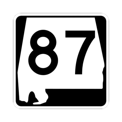 Alabama 87 (Alabama) (Road Sign) STICKER Vinyl Kiss-Cut Decal 3 Inch White - The Sticker Space