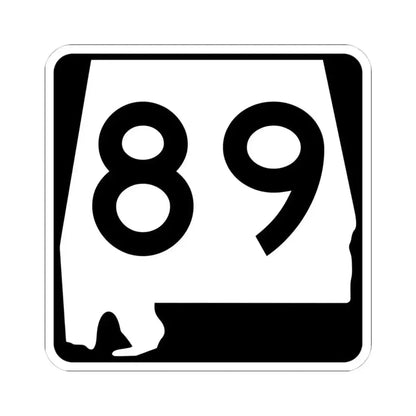 Alabama 89 (Alabama) (Road Sign) STICKER Vinyl Kiss-Cut Decal 4 Inch White - The Sticker Space