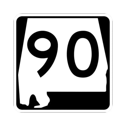 Alabama 90 (Alabama) (Road Sign) STICKER Vinyl Kiss-Cut Decal 2 Inch White - The Sticker Space