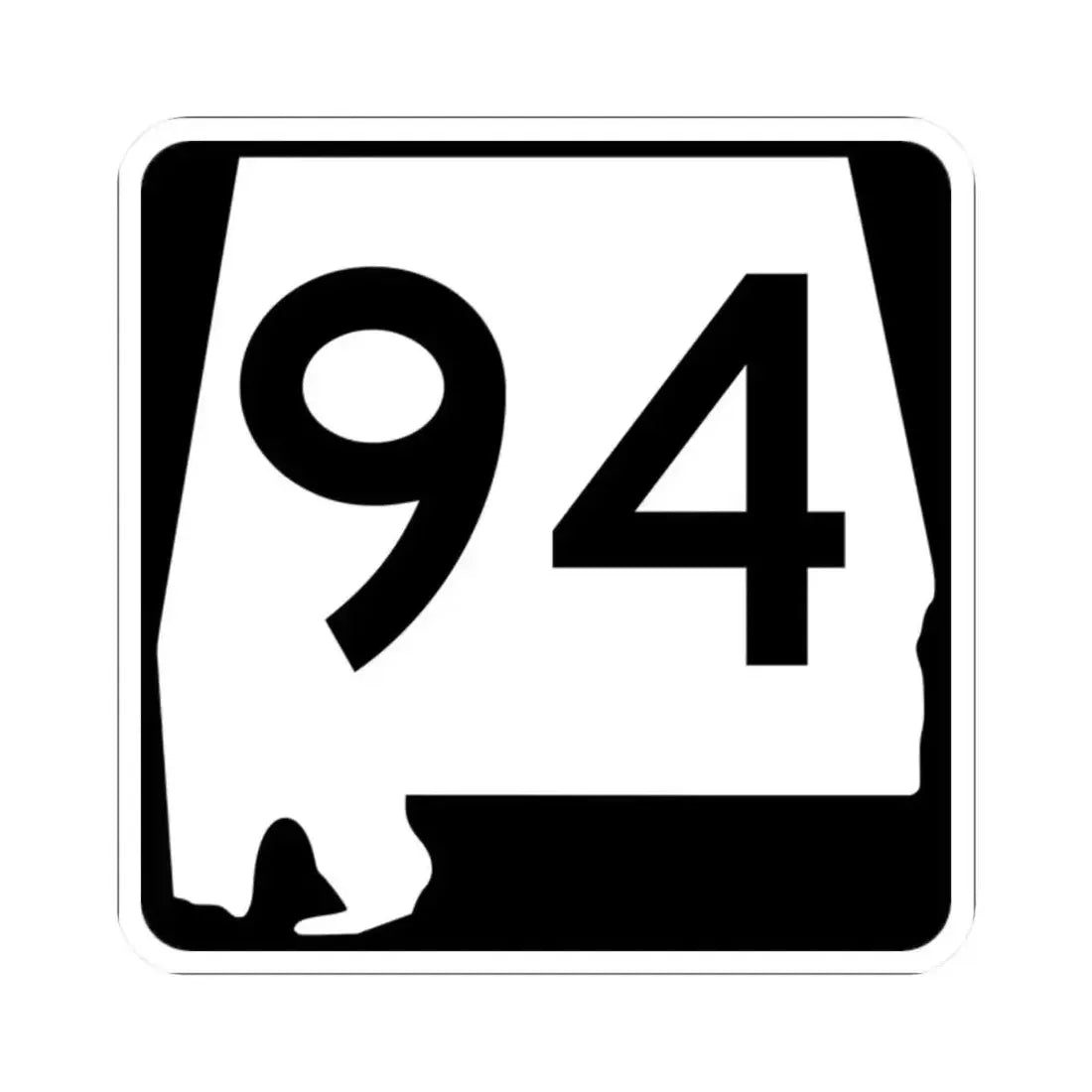 Alabama 94 (Alabama) (Road Sign) STICKER Vinyl Kiss-Cut Decal 2 Inch White - The Sticker Space
