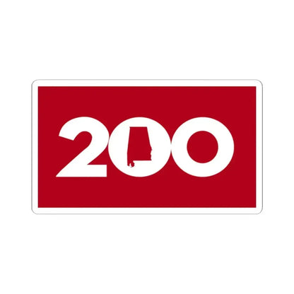 Alabama Bicentennial Flag (United States) STICKER Vinyl Kiss-Cut Decal 2 Inch White - The Sticker Space
