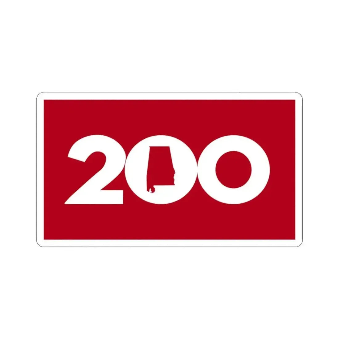 Alabama Bicentennial Flag (United States) STICKER Vinyl Kiss-Cut Decal 3 Inch White - The Sticker Space