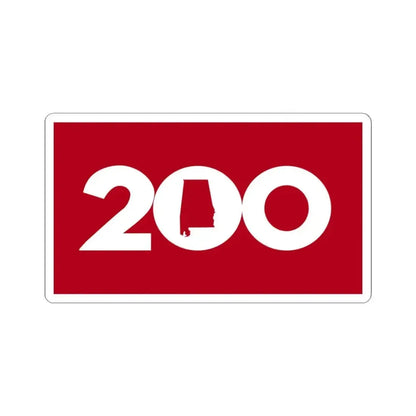 Alabama Bicentennial Flag (United States) STICKER Vinyl Kiss-Cut Decal 3 Inch White - The Sticker Space